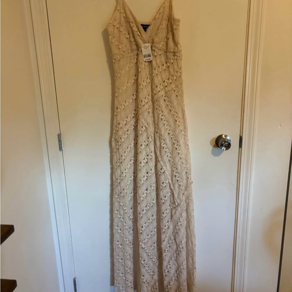 Stunning, Beige La Chateau Maxi Dress